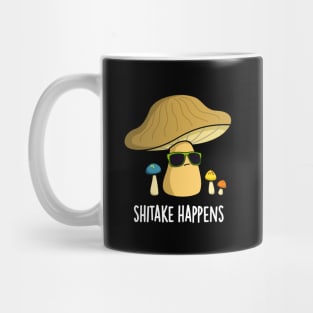 Shitake Happens Cute Mushroom Pun Mug